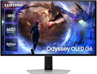 Monitor Gaming Odyssey OLED G6 G60SD QHD 27" con 360Hz y AMD Freesync Premium Pro
