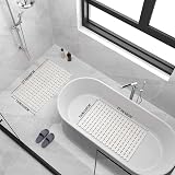 XIYUNTE Shower Mat Non Slip Anti Mould 68x40cm Cut to Size White view 2