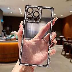 ROSEHUI Clear Glitter Phone Case for iPhone 16