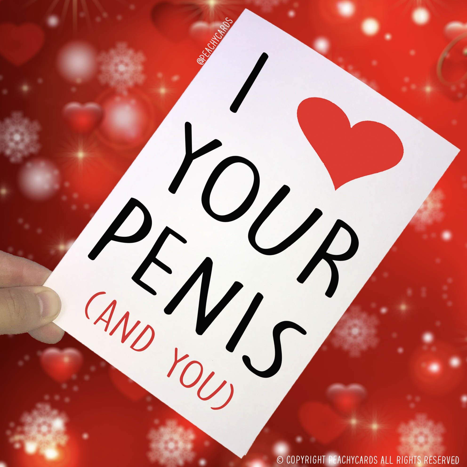 Anniversary Cards, I Love Your Penis and You, Husband Cards, Boyfriend Cards, Novelty Cards, Funny Cards Birthday Cards Christmas Cards PC59