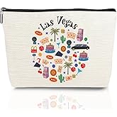 Las Vegas Lovers Gift Makeup Bag Cosmetic Bag, Travel Gift Girls Trip Gifts Favors, Las Vegas Souvenir Merch Friendship Gifts for Women Girls Lovers Traveler Sister Birthday Christmas