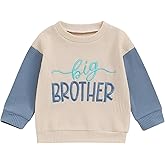 BeQeuewll Fall Toddler Baby Boy Girl Clothes Sister Brother Matching Outfit Letter Print Long Sleeve Sweatshirt Bubble Romper