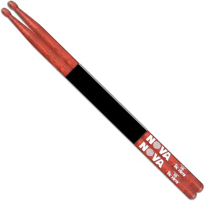 Vic Firth Nova 5B Drumsticks Wood Tip Red Grade B Hickory 1 Pair