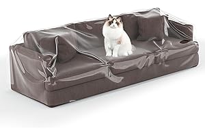 Imperius Clear Thick Heavy Duty Water Resistant Sofa/Couch Cover,Waterproof Plastic Shield Covers for Couch，Vinyl Sofa Cover to Prevent Scratching by Dogs and Cats