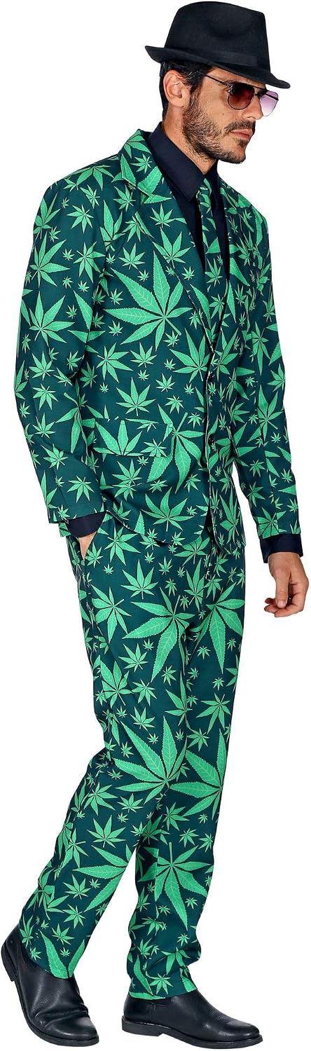 WIDMANN 09371 The Ganja Style Outfit, Men, Green, S - Image 4