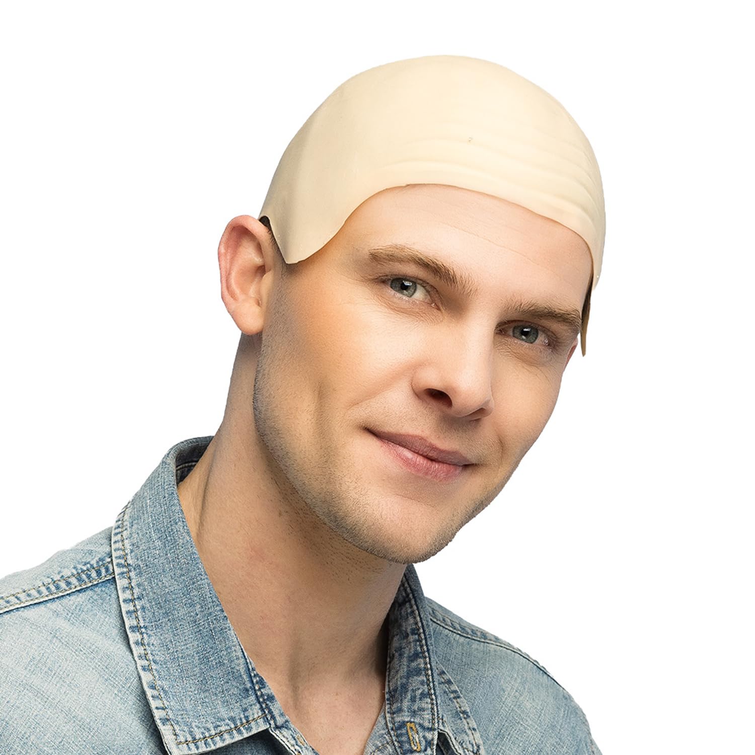 Boland Latex Bald Head, Skin Head, Party, Fancy Dress Accessory, Halloween, Cosplay, Cap, Novelty, Joke, Unisex, Adult, One Size (One Size)