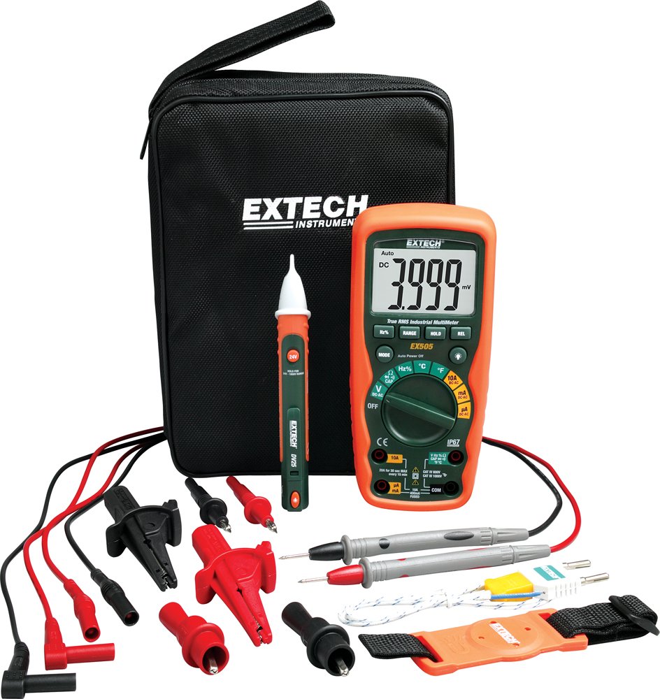 Extech EX505-K Heavy Duty Industrial Multi-Meter Kit