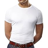 Mr. Davis Men's Bamboo Viscose Traditional Cut Crew Neck Undershirt - Stylish Crew Neck Undershirts for a