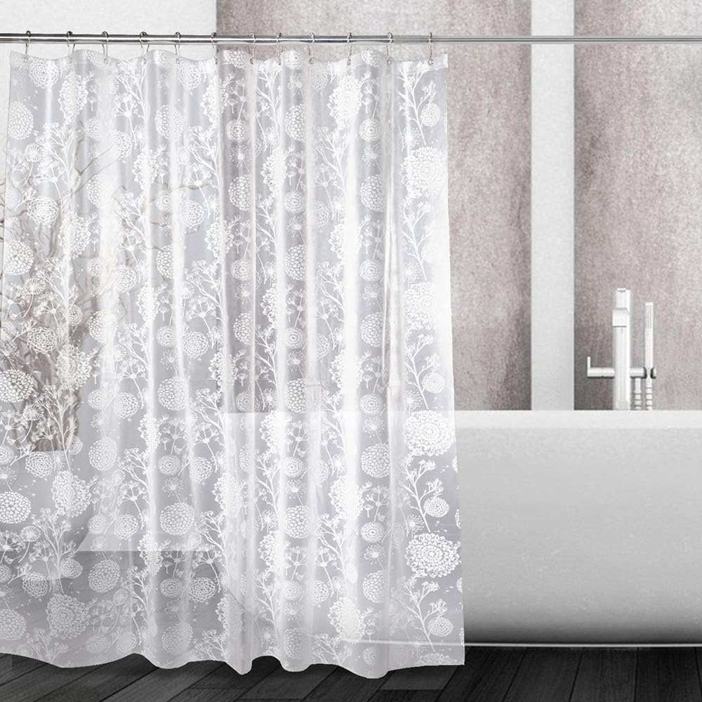 Amazon Com Kzuxun Peva Shower Curtain Liner Semi Transparent