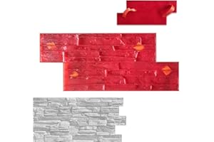 SGHE Realistic Stone Texture Stromatolite Concrete Molds Concrete Texture Mat Concrete Seamless Stamp Mat Polyurethane Stone Wall Texture Skin Concrete Stamp Mat Outdoor Landscaping Stone Forms