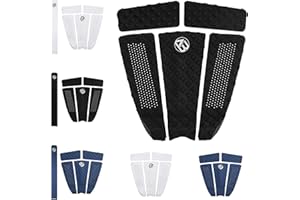 AQUBONA 5 Piece EVA Surfboard Deck Traction Pads for Stomp Skimboards, Surf Boards, Funboard, Fish Board