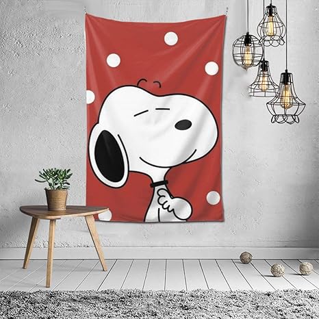 Amazon Co Jp スヌーピー Snoopy タペストリー 壁掛け ポスター 背景布 壁飾り 家 リビングルーム ベッドルーム 部屋 おしゃれ 100 150cm ホーム キッチン