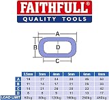 Faithfull 6mm A-Link Chain Reel 2.5m 250kg Zinc Plated Mild Steel DIN5685 view 2