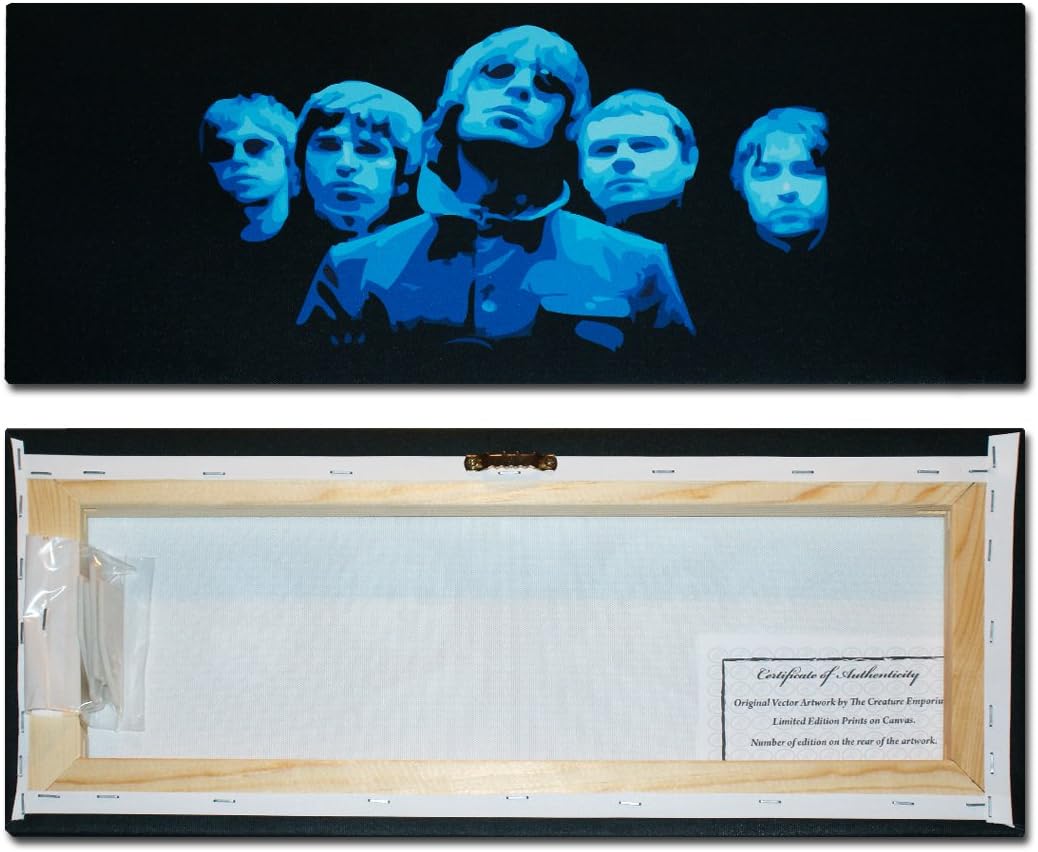 Oasis - Glow - Panoramic Limited Edition Canvas - Liam & Noel Gallagher - Band Vector Pop Art.