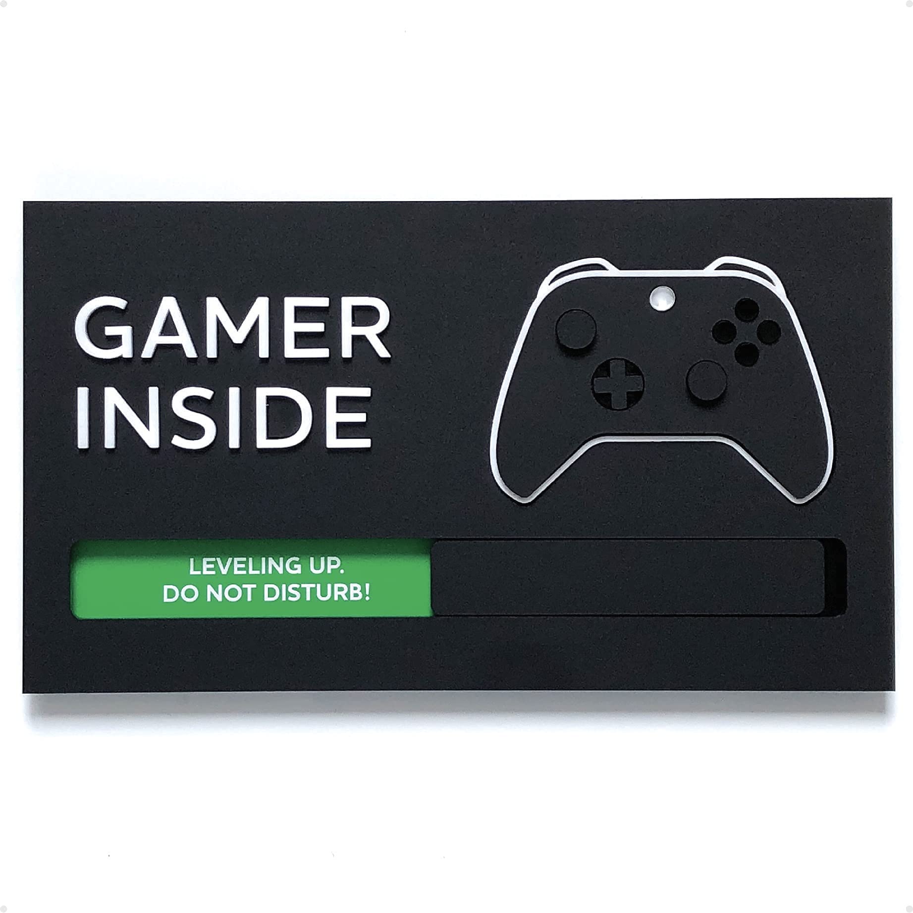 Kubik Letters Video Game Room Decor Sign - XBX Edition - Gaming Stuff Do Not Disturb Sign for Bedroom - Man Cave Decor Accessories - Gamer Boys Room Decor - Gaming Accessories for Room with Slider