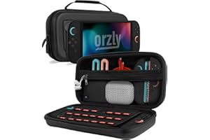 Orzly Case Compatible with Nintendo Switch 2 Protective Carry Case (2025 Model) with Screen Padding, Game Card microSD Pockets for Console and Accessories Screen Size 7.9" - Gift Boxed
