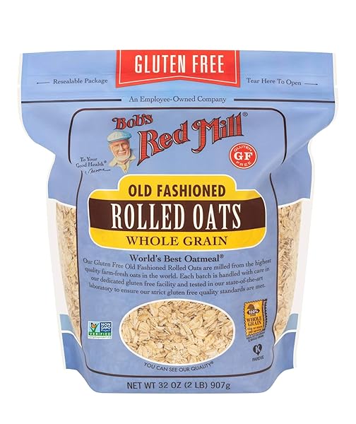 BOB’S RED MILL GLUTEN FREE OLD FASHIONED ROLLED OATS, 32OZ (PACK OF 1) – NON GMO, WHOLE GRAIN, VEGAN, KOSHER