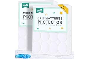 Biloban Crib Mattress Protector, Waterproof (52"x 28"), Quilted Crib Mattress Pad Cover, Soft and Breathable with 5 Inches De
