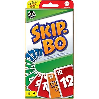 Mattel Games, Skip-BO Card Games for Ages +7, Card sequencying Family Game from UNO Creators, 52370