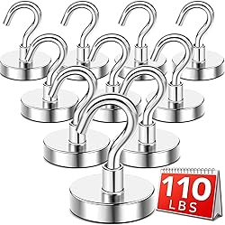 DIYMAG Magnetic Hooks,110 lb Heavy Duty Strong