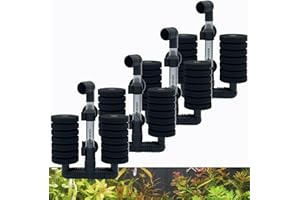 Aquapapa 4X Dual Bio Sponge Filter for Betta Fry Aquarium Fish Tank Up to 30 Gallon ea. (Dual Sponge Filters 4-Pack)