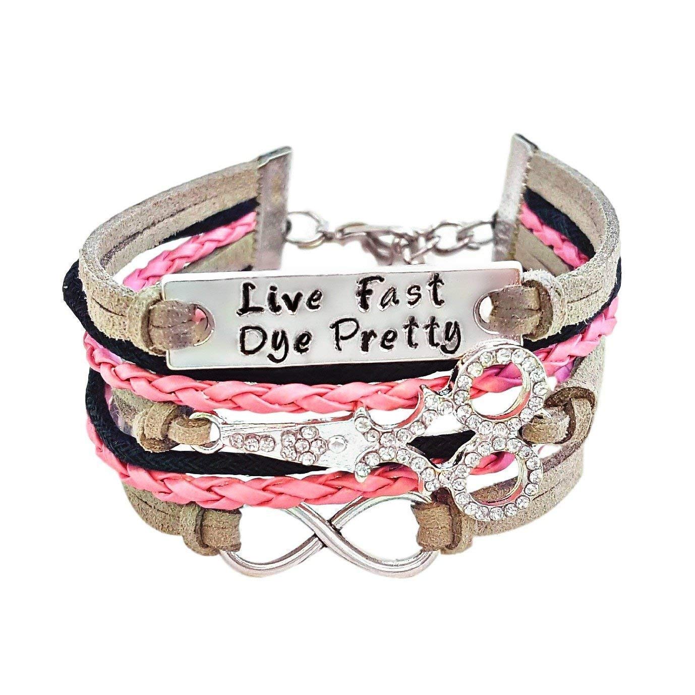 Amazon Com Rhinestone Scissor Bracelet Multi Strand Vegan