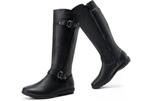 DREAM PAIRS Women's Wide Calf Knee High Faux Fur-Lined Flat Fashion Winter Boots with Side Zipper