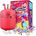 Monster Gas 13L Helium Tank For Balloons At Home, Balloon Helium Tank Up To 50 Latex Balloons, Small Helium Tanks, Attachment: 50 9" Latex Balloons+3 White Ribbon