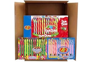 SPANGLER Lifesavers, Dum Dums & Jelly Belly Christmas Candy Canes - Individually Wrapped Sticks, Mixed Variety Pack, Christmas, Easter, and Halloween Candy Canes in Bulk - 144 Count (12x12 Ct. Boxes)
