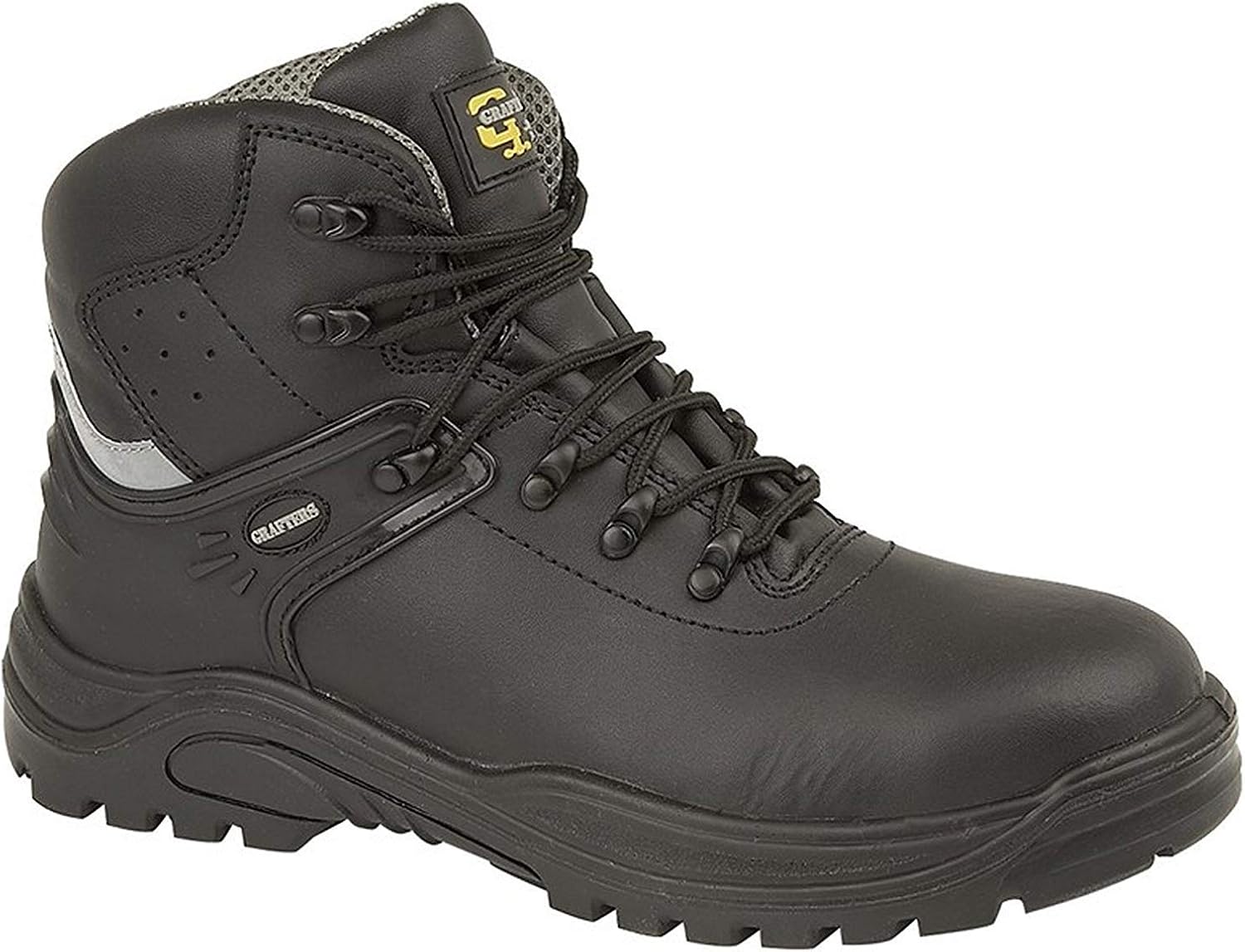 Grafters Transporter Unisex Leather Safety Boots Black/Grey Amazon.co.uk Shoes & Bags