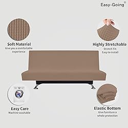 Easy-Going Stretch Futon Slipcover Armless Sofa