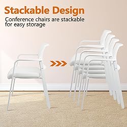 CLATINA Stacking Office Chairs | Mesh Back, Thicken
