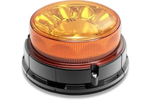 Agrieyes Class I Big LED Beacon Light 6.6", 80W Automatic Light-Sensitive Warning Caution Lights,Rooftop Permanet Mount Flash