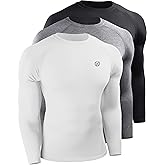 NELEUS Men's 3 Pack Compression Shirt Athletic Running Shirts