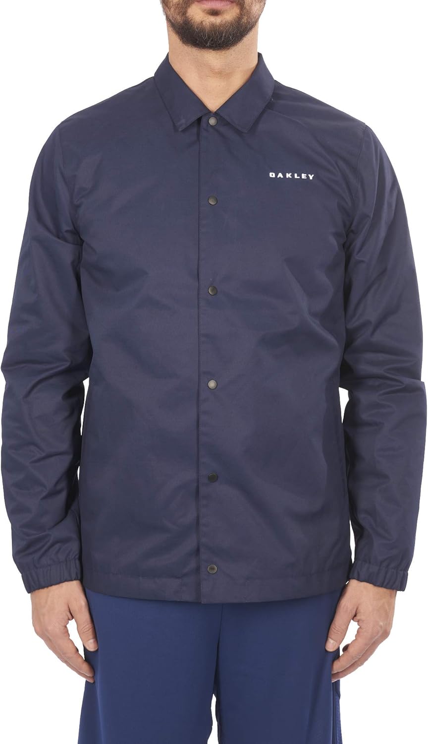 Oakley Men's Cotton Icon Coach Jacket, Fathom, XL at  Men’s Clothing store