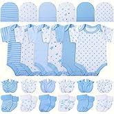 Zoooyawn 6 Set Preemie Layette Set Preemie Clothes Premature Baby Bodysuit Outfit for Nicu Baby Gift