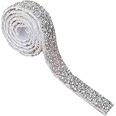 DUOBAO Wedding Belt Rhinestone Applique Crystal Rhinestone Trim 1 Yard Wedding Dress Belt Girls Beaded Sash Belt
