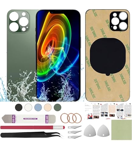 Rear Back Glass Cover For IPhone 13 Pro Max – BIG HOLE Design, Glossy, 5 Colors, Nano Liquid Glass