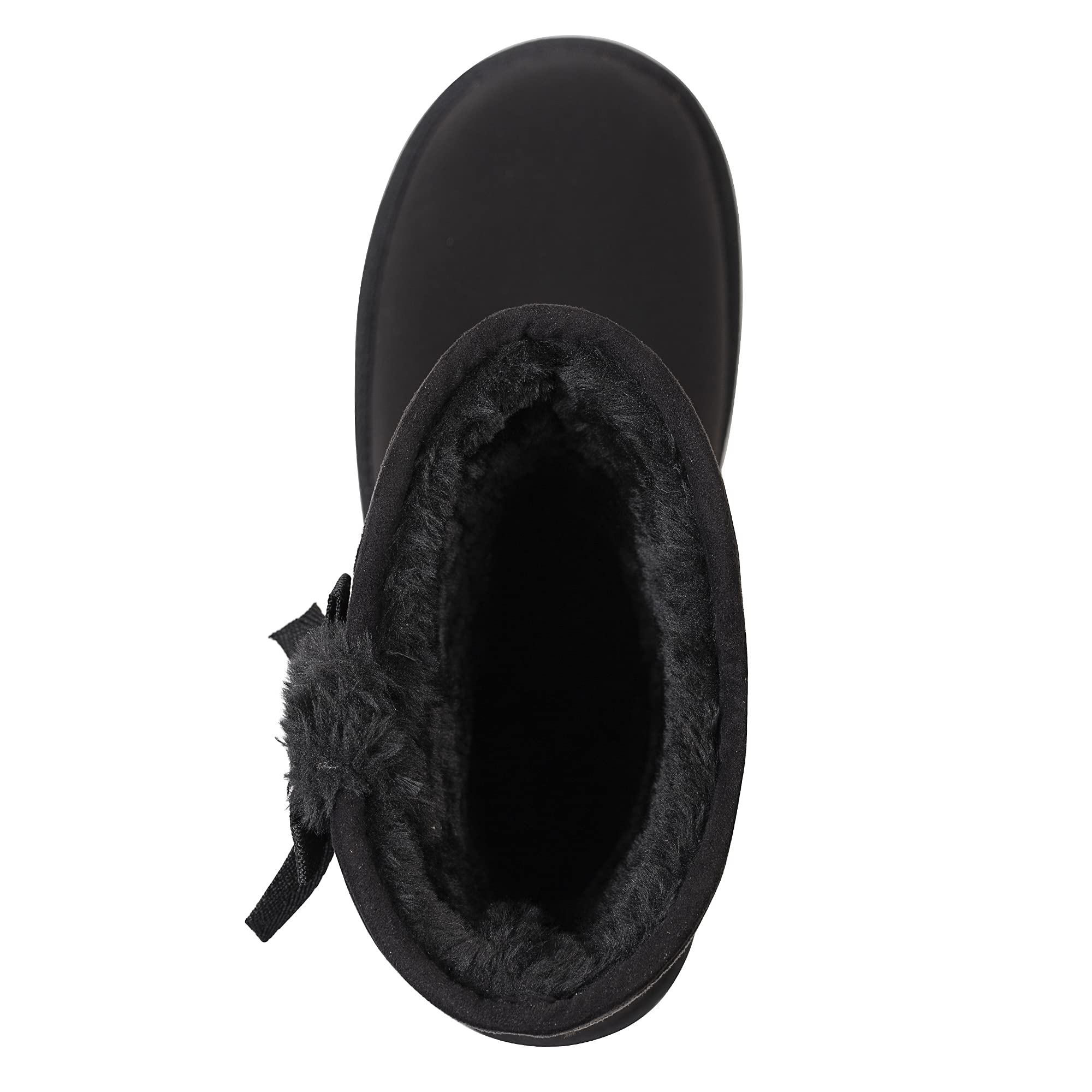 KRABOR Womens Suede Snow Boots Mid-Calf Winter Shoes with Side Bows