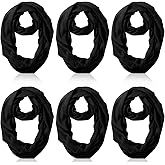 Handepo 6 Pcs Women Infinity Scarf Solid Color Lightweight Loop Scarf Winter Soft Neck Warmer for Women Men