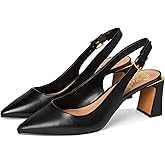 Vince Camuto Womens Hamden Buckle Slingback Pump
