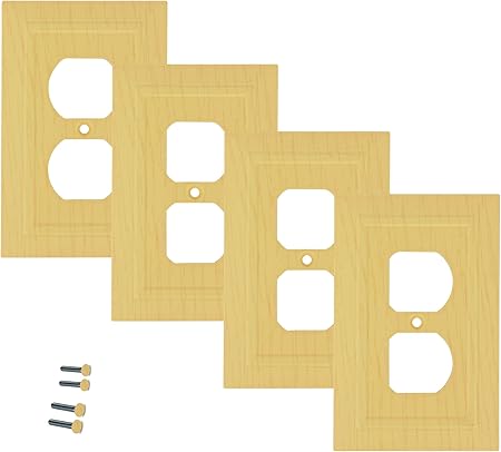 Pack Of 4 Wall Plate Outlet Switch Covers By Sleeklighting