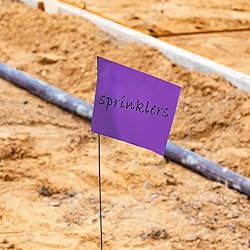Zozen 100Pack Purple Marking Flags, Writable