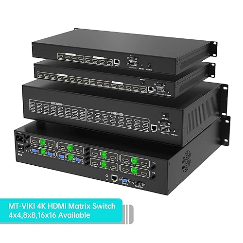 MT-VIKI Upgraded 4K HDMI Matrix Switch 16x16 Support Web GUI w/IR