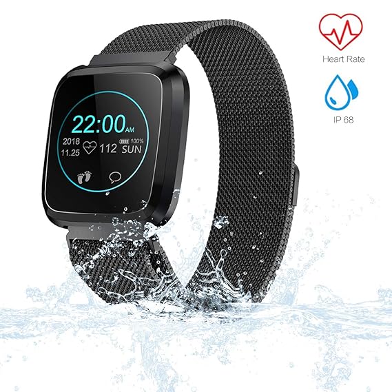 VIFLYKOO Fitness Armband mit Blutdruck,Fitness Tracker Wasserdicht IP68