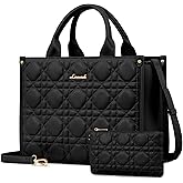 LOVEVOOK Purses and Handbags for Women, Handbags Shoulder Bags Black Purses and PU Leather Top Handles for Lady