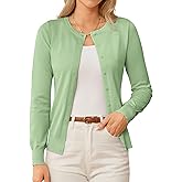 GRACE KARIN Womens Long Sleeve Knit Cardigan Sweaters Casual Dressy Open Front Button Down Cardigans Spring Outfits