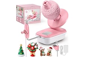 MIAOKE Electric Yarn Winder,High Speed Yarn Ball Winder Three Gears Adjustable 4-10oz Large Automatic Winder for Crocheting Convenient and Easy Use, Good Helper for Knitting Enthusiast-Cherry Pink