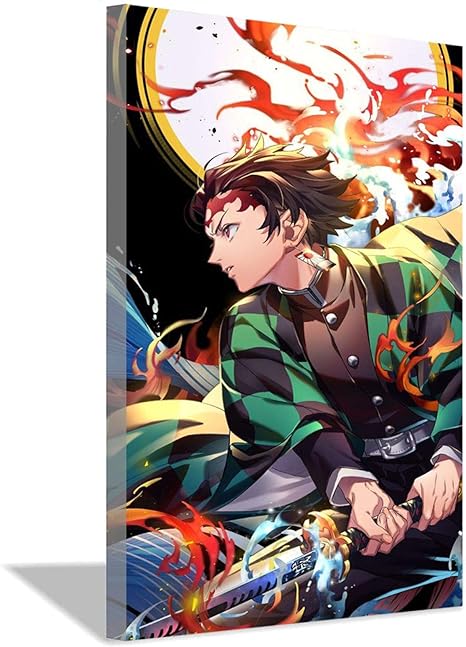 Amazon ゴーストスレイヤーキャラクターコミックアートポスター子供部屋の装飾壁画hdプリント写真アニメ 愛好家スタジオ装飾40x60cm 16x24inch 内枠ポスターb ウォールステッカー オンライン通販