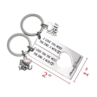 Buy I Love You More Most Mostest The End I Win Keychain Friendship Key Chain Cute Boyfriend Girlfriend Birthday Gifts Online In Italy B0rn4l5v